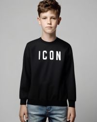 Felpa ICON Bambino Nero