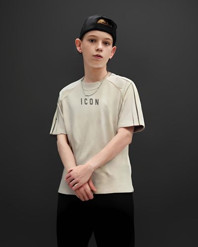 T-shirt ICON Bambino Avorio