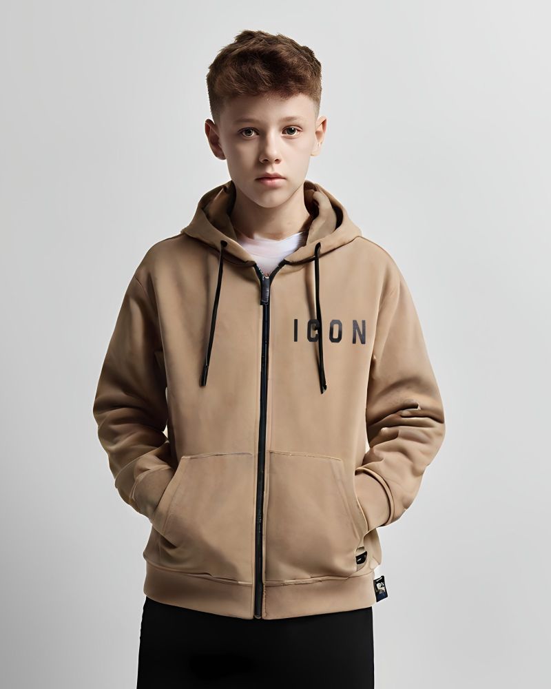 Felpa ICON Bambino Marrone