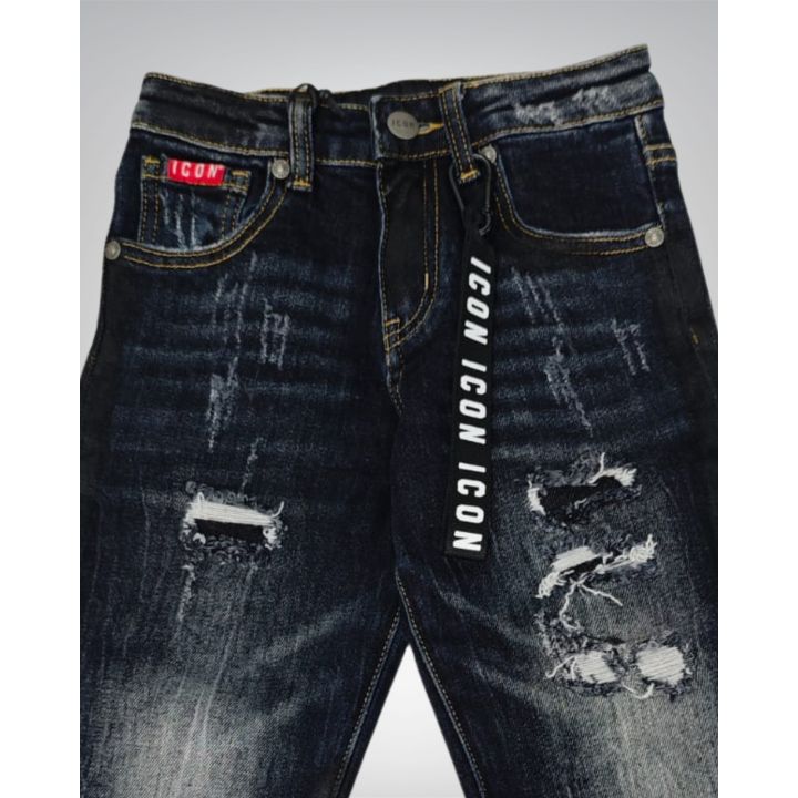 Jeans Icon Nero Bimbo | Tamaiti