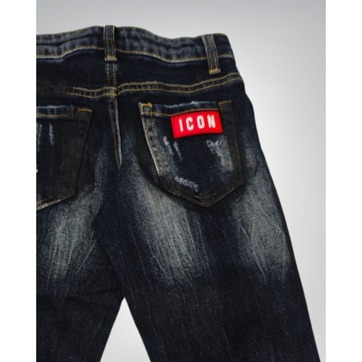 Jeans Icon Nero Bimbo | Tamaiti