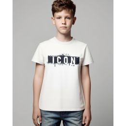 T-shirt ICON Bambino Bianco