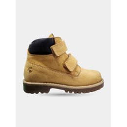 Stivaletto Walkey giallo da bambino con doppio strappo, vista laterale
