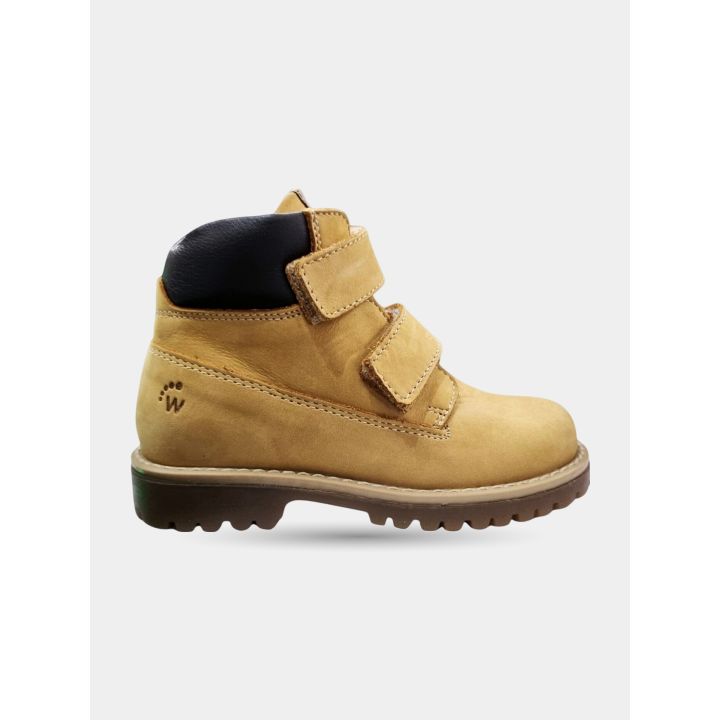 Stivaletto Walkey giallo da bambino con doppio strappo, vista laterale