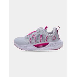 Sneaker AR.IN bianca e fucsia da bambina vista di lato