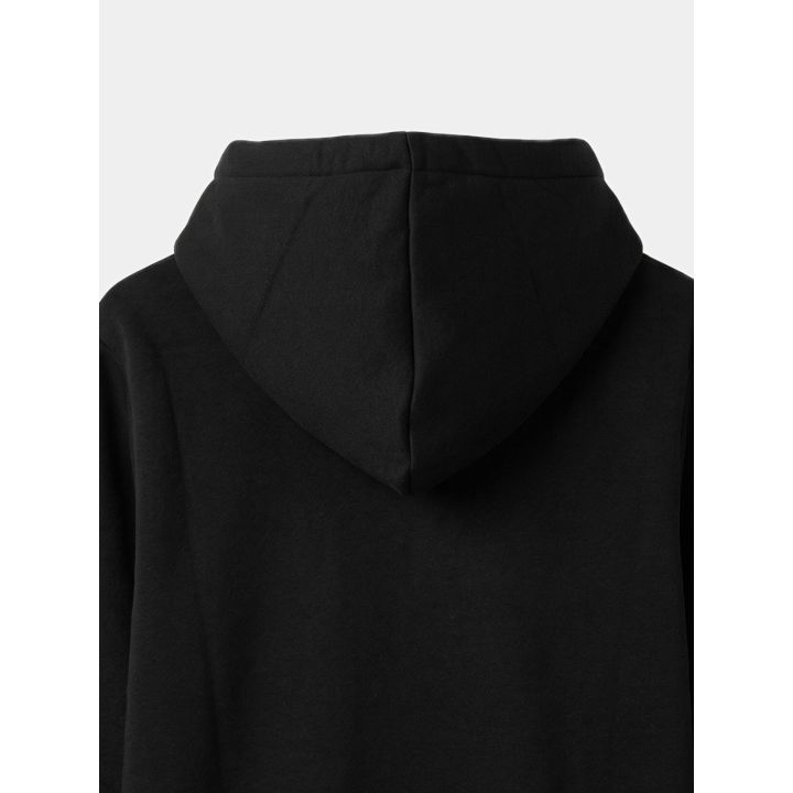 Dettaglio del cappuccio visto dal retro della felpa Patriot nera