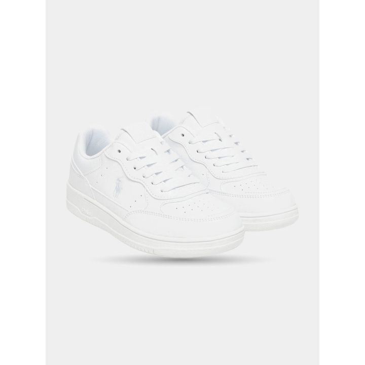 Sneakers Polo Ralph Lauren bianche viste di tre quarti