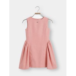 Abito FUN&FUN in tweed rosa sulla gruccia, vista frontale