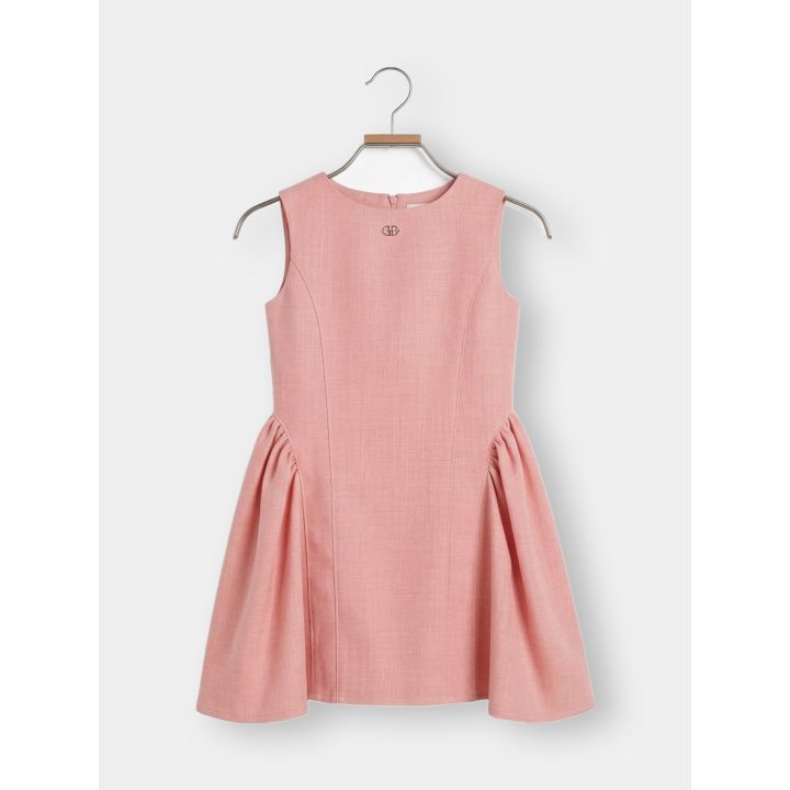 Abito FUN&FUN in tweed rosa sulla gruccia, vista frontale