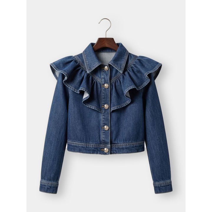 Giacca di jeans FUN&FUN con volant vista frontale