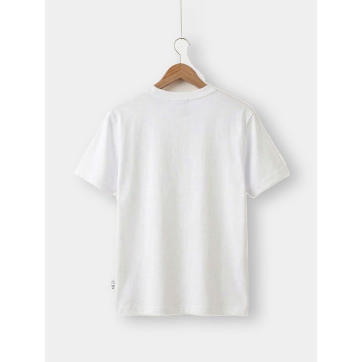 Retro della t-shirt ICON bianca a maniche corte, senza stampe
