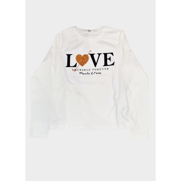 T-shirt Manila Grace Bambine e ragazze Bianco - Autunno/Inverno
