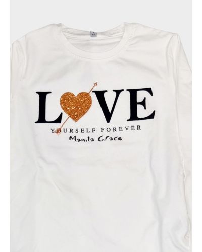 T-shirt Manila Grace Bambine e ragazze Bianco - Autunno/Inverno