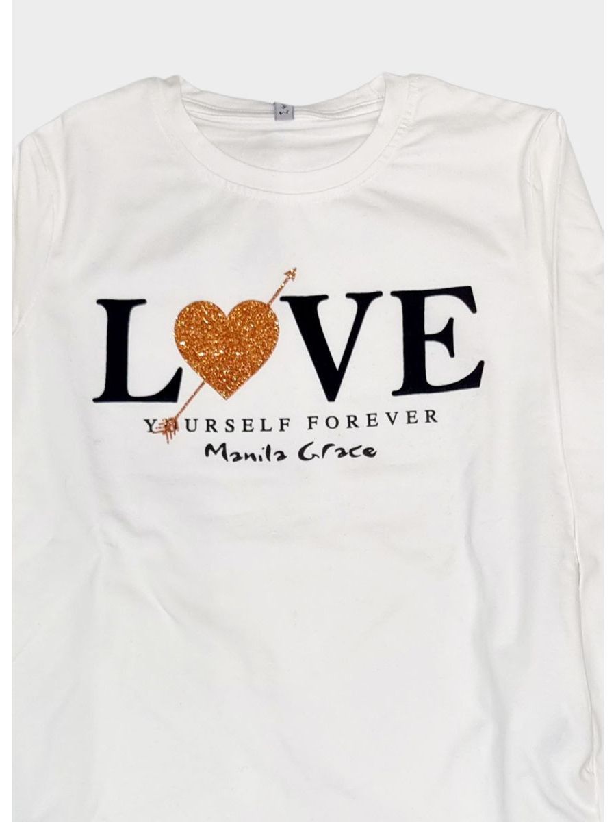 T-shirt Manila Grace Bambine e ragazze Bianco - Autunno/Inverno