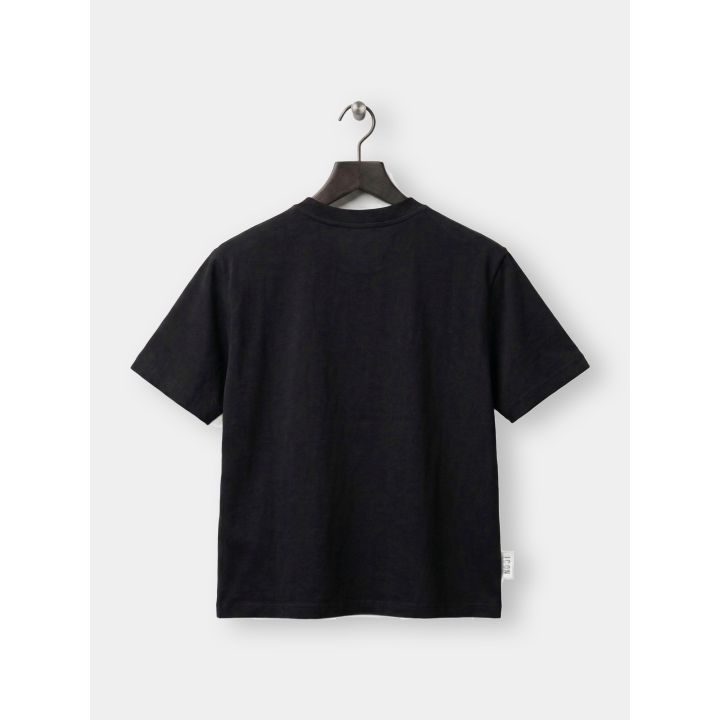 Retro liscio della t-shirt ICON nera a maniche corte