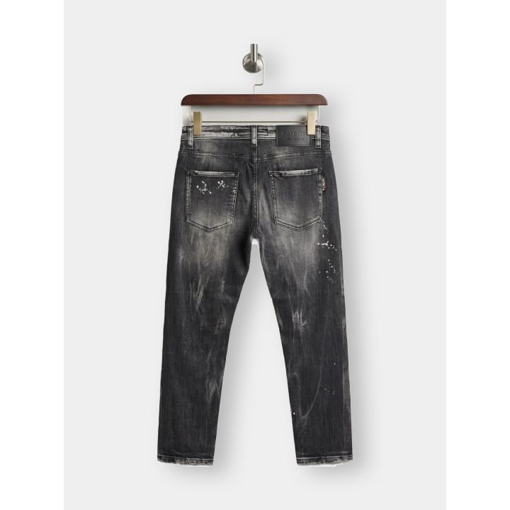 Retro dei jeans Patriot grigi con etichetta nera in vita