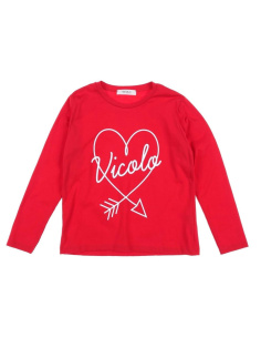 Vicolo Abbigliamento Maglieria Casual T-shirt Rosso Bambine e ragazze Cotone