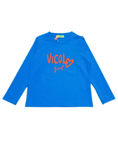 Vicolo Abbigliamento Maglieria Casual T-shirt Blu Bambine e ragazze Cotone