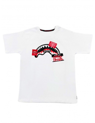 Sprayground T-shirt  Bambini e ragazzi Sprayground SPY-1035WHT-LABEL-SHARK-CREW