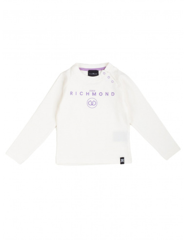 John richmond T-shirt  Bimba John richmond RIA22051TS-OFF-WHITE-VIOLET