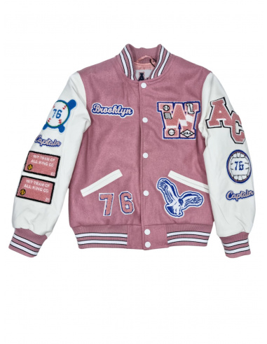 American College Giacca  Bambine e ragazze American College AC-8j VARSITY YTH PINK