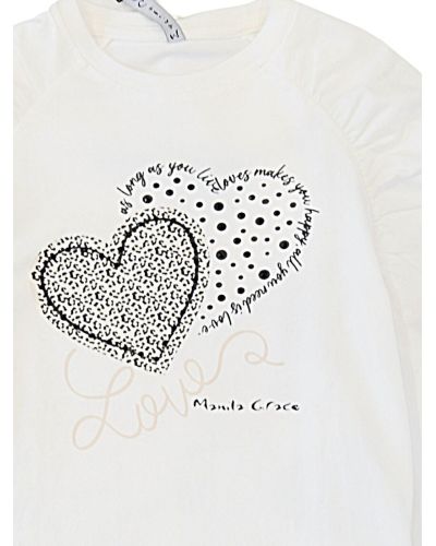 T-shirt Manila Grace Bambine e ragazze Bianco - Autunno/Inverno