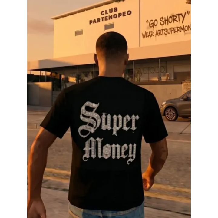 T-shirt Artsupermoney Nero Bambini E Ragazzi | Tamaiti