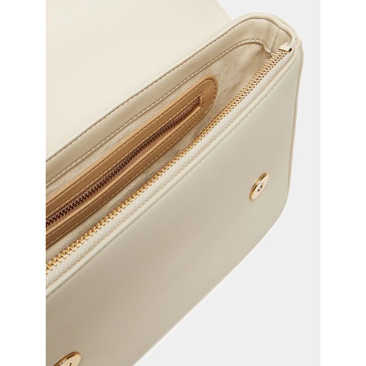 Interno della borsa Love Moschino avorio con tasca con zip