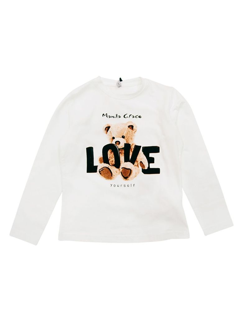 T-shirt Manila Grace Bambine e ragazze Bianco - Autunno/Inverno