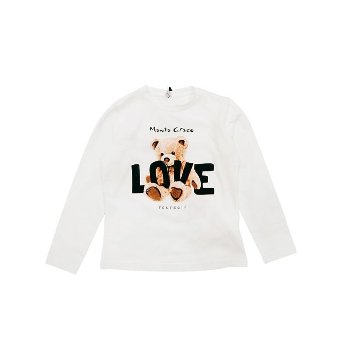 T-shirt Manila Grace Bambine e ragazze Bianco - Autunno/Inverno
