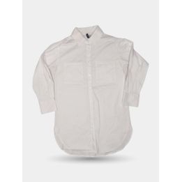 Camicia Manila Grace bianco latte con due taschini, vista frontale