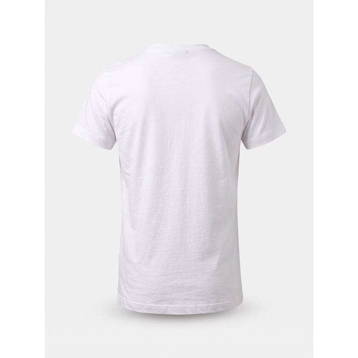 Retro liscio della t-shirt Gabriella Gucci bianca con banda sul petto