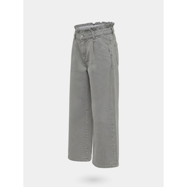 Jeans palazzo grigio FUN&FUN di tre quarti con gamba ampia