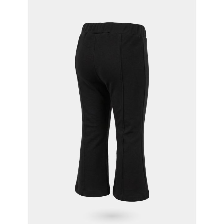 Pantaloni FUN&FUN neri a zampa da neonata, retro di tre quarti