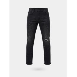 Jeans DS2 Drop Season 2 ragazzo grigio con strappi e schizzi di vernice, vista frontale