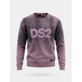 Maglia DS2 Drop Season 2 ragazza rosa sfumata con grande logo sul petto, vista frontale