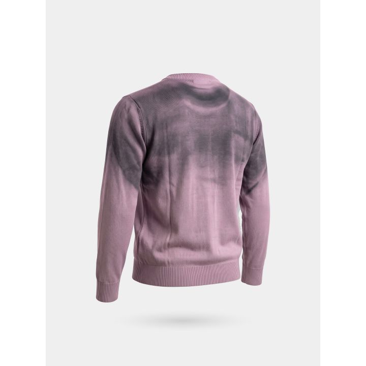Maglia DS2 ragazza rosa sfumata con grande logo sul petto, retro