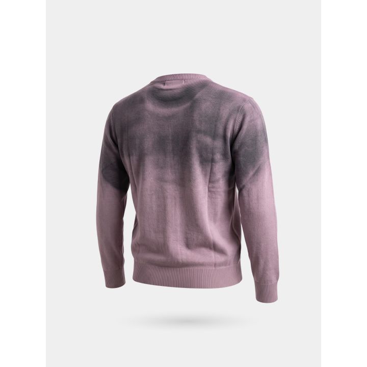 Maglia DS2 ragazza rosa sfumata con grande logo sul petto, retro di tre quarti
