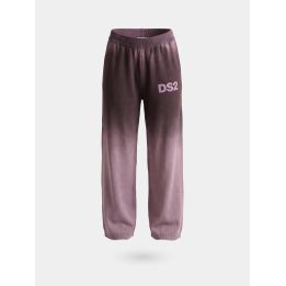 Pantalone in maglia DS2 Drop Season 2 ragazza rosa sfumato a gamba larga, vista frontale