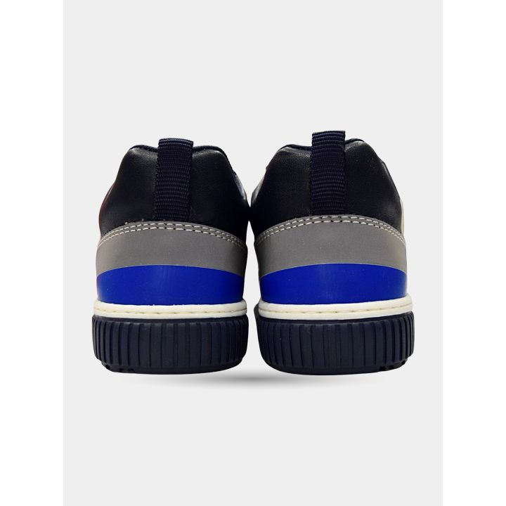 Talloni delle sneakers Bikkembergs blu con fasce grigia e blu royal