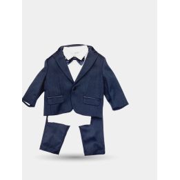 Abito da cerimonia Aletta blu completo di giacca, camicia e pantaloni