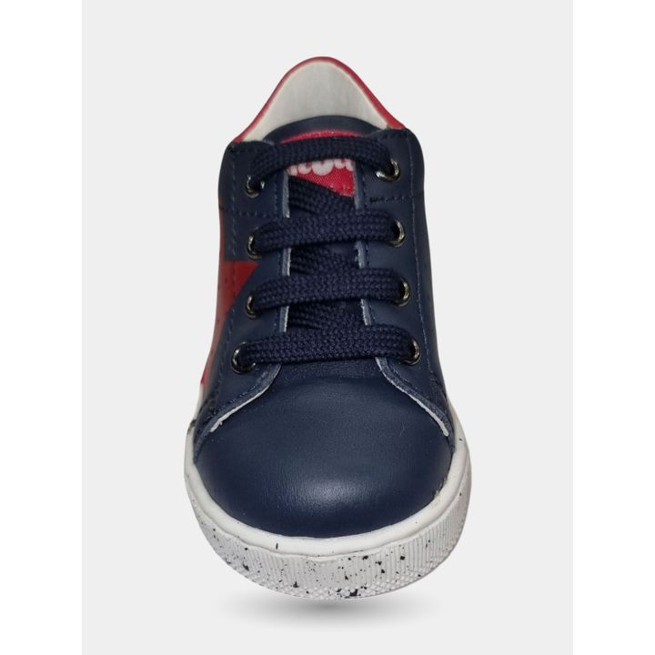 Sneakers Falcotto blu viste di fronte con i lacci