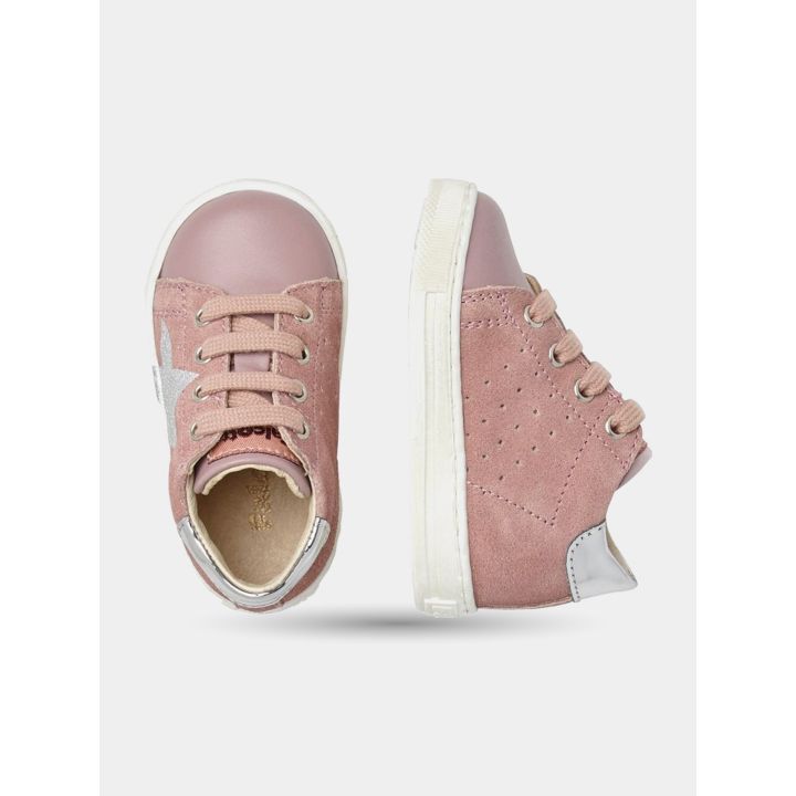 Sneakers Falcotto rosa antico viste dall'alto e di lato