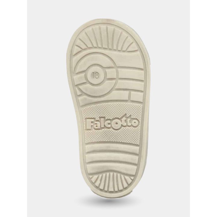 Suola delle sneakers Falcotto argento con il logo in rilievo