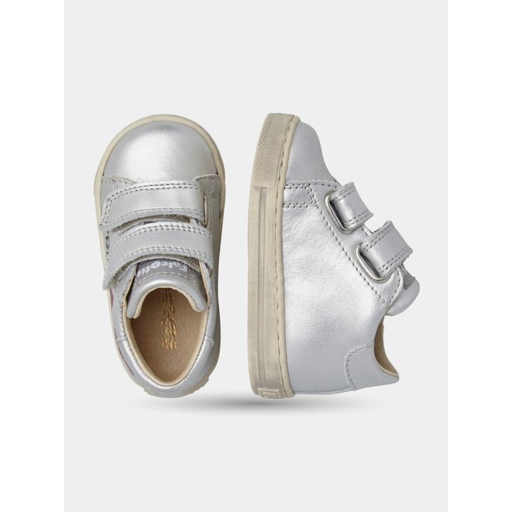 Sneakers Falcotto argento viste dall'alto e di lato