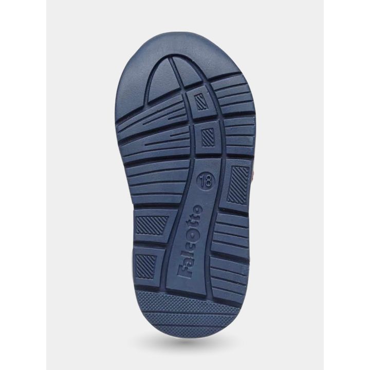 Suola blu delle sneakers Falcotto rosse