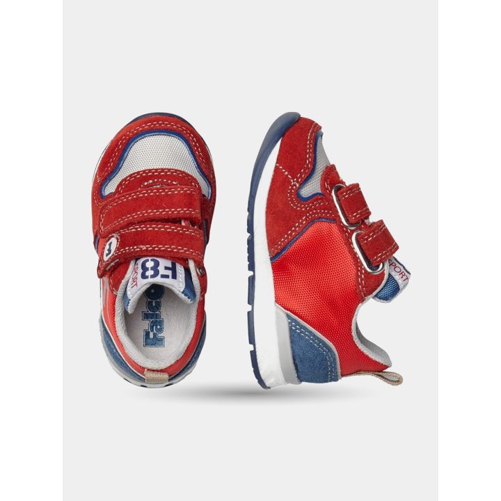 Sneakers Falcotto rosse viste dall'alto e di lato